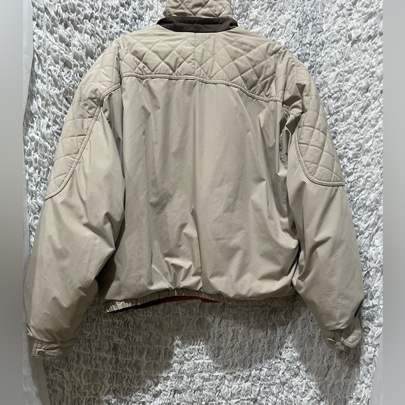 Members Only Light Tan REVERSIBLE  PUFFER Jacket,
MEN SIZE XL. - Picture 4 of 10